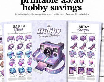 Printable Savings Challenge Bundle: A5/A6 Cash Envelope Inserts (PDF Download)