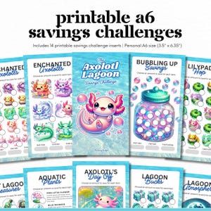 Printable A6 Ocean Savings Challenge Bundle, Cash Envelope Challenge Insert, A6 Savings, Low Income Challenge, Under The Sea Budget Bundle