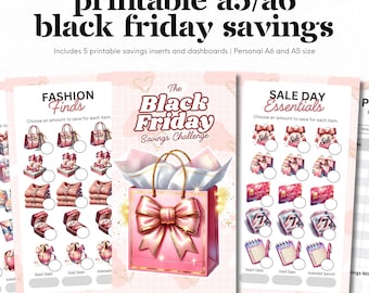 Printable Savings Challenge Bundle: A5/A6 Budget Binder Inserts (PDF Download