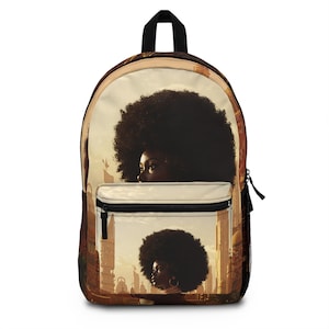 Afro-Futurist Kente Print Unisex Backpack - Cultural African Art School & Travel Bag - USA Assembled Durable Ethnic Design | travel backpack