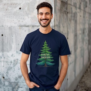 Forest Therapy Unisex T-Shirt - Shinrin Yoku Nature Bathing Tee for Outdoor Wellness & Mindfulness, wellness fashion tee, forest vibes shirt