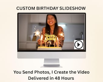 Vídeo de presentación de diapositivas de cumpleaños personalizado
