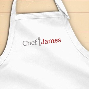 Custom Apron, Embroidery Apron, Personalized Apron, Embroidered Apron, Name Apron, Chef Apron, Cook Apron, Birthday Apron Gift, Bakery Apron
