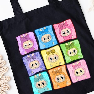 Cute Labubu Tote Bag, Monster Labubu Bag, Pretty Labubu Gift, Birthday Gift, Labubu Tote Bag, Gift For Girls, Labubu Woman Gift, Travel Bag