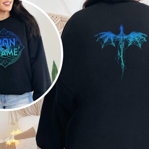 Iron Flame Sweatshirt, Fourth Wing Hoodie, Onyx Storm Sweatshirt, Dragon 2 Sides Hoodie, Burn It Down Wear, Bookish Sweatshirt, Fantasy Wear