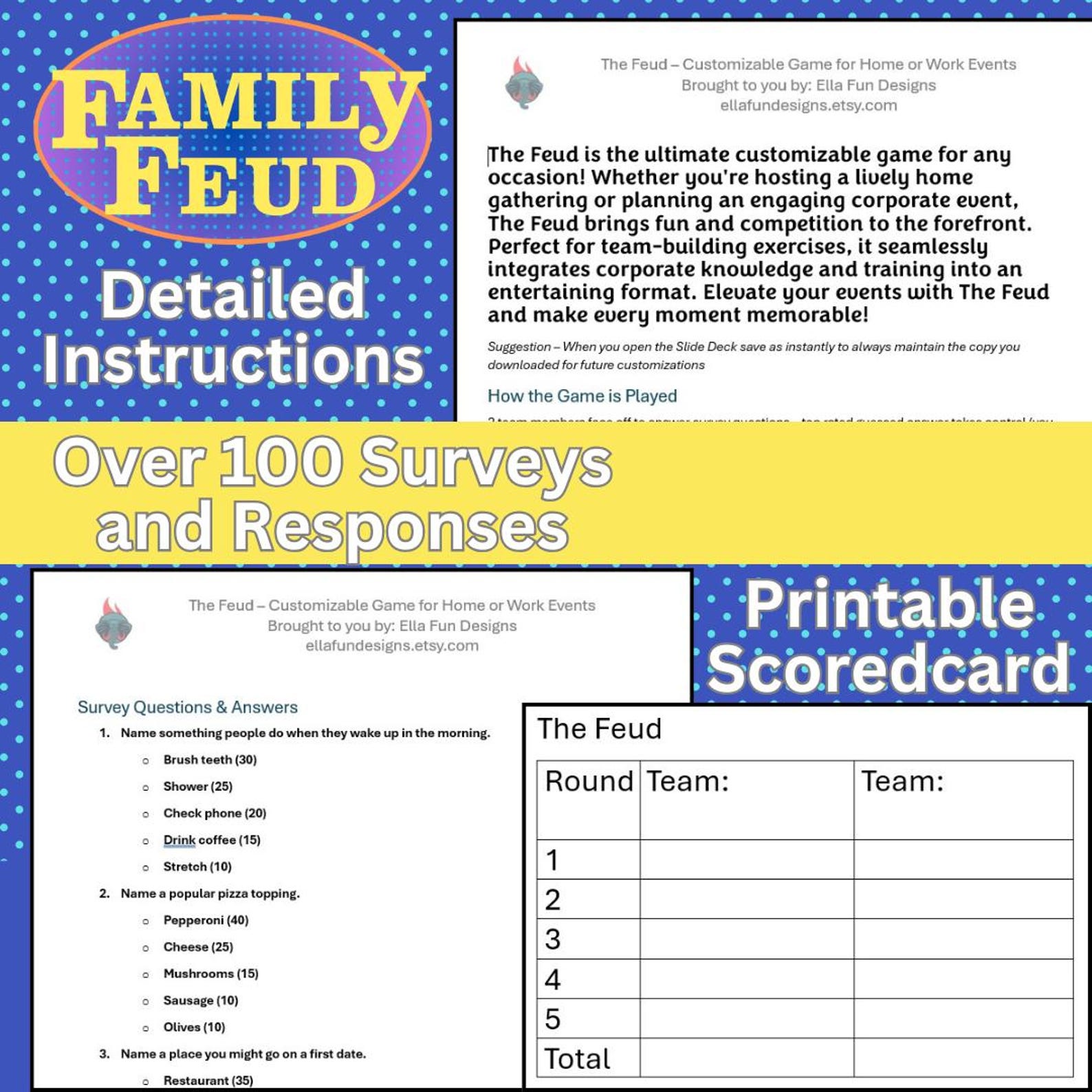 The Ultimate Customizable Family Feud Game Powerpoint Template for