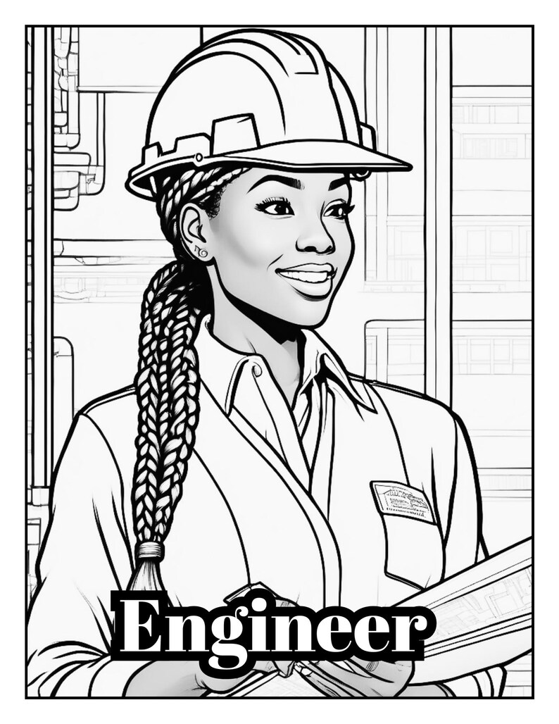 Women at Work Coloring Pages: Career Inspiration (PDF Download) - Etsy