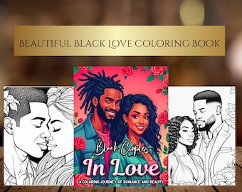 Libro para colorear "Amor negro": Parejas románticas, alivio del estrés (PDF)