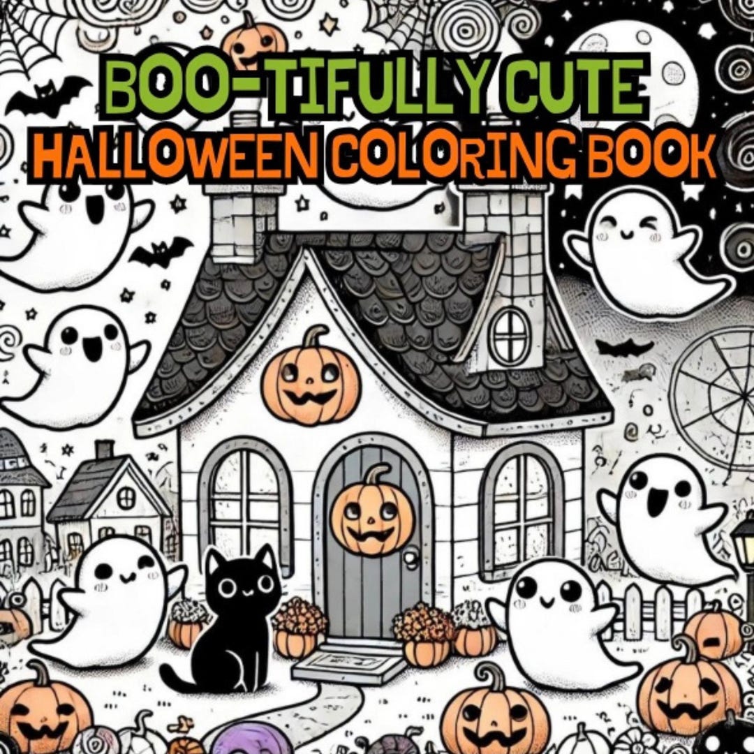 Halloween coloring book fun for kids adults with pumpkins ghosts