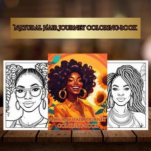 Natural Hair Coloring Book for Black Women | Afro, Curls, Braids & Locs | Relaxing Self-Care and Fun Pages for All Ages – Digital Download