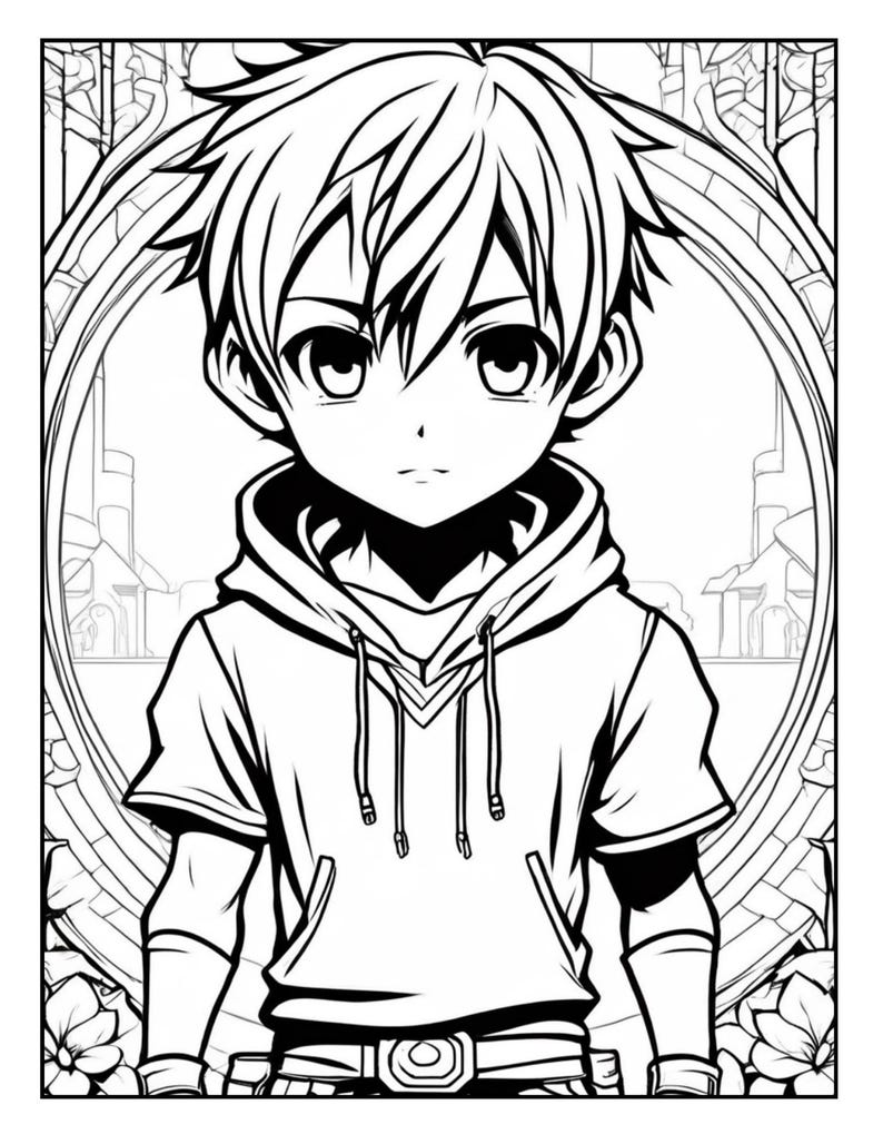 Chibi Boy Coloring Book Anime Kawaii Designs digital Download chibi-boy-coloring-book-anime-kawaii-designs-digital-download