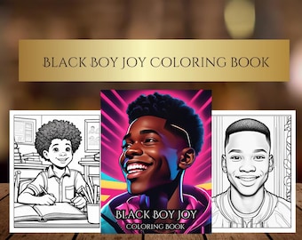 Libro para colorear "Alegría de niño negro": Ilustraciones inspiradoras (Descarga PDF)