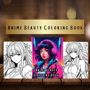 Anime Girls Coloring Pages| Digital Download | Cute Kawaii Designs for Adults & Kids | Printable Manga Style Coloring Sheets