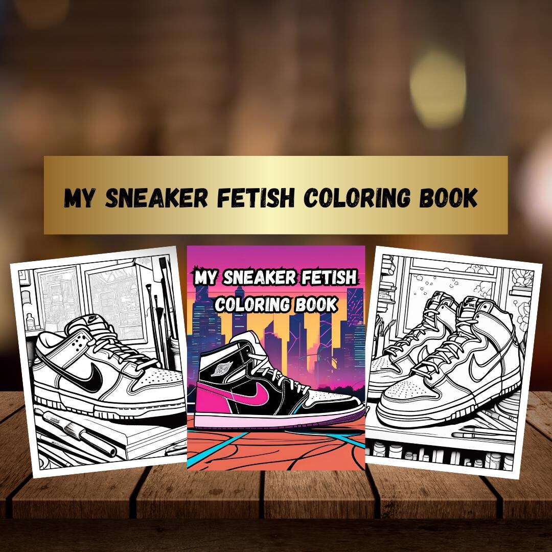Sneaker Coloring Pages|digital Download | Custom Sneaker Art Coloring ...