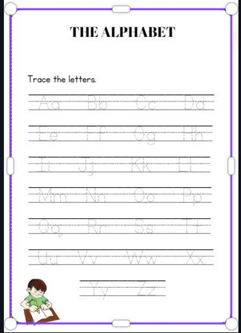 Alphabet and Number Tracing Worksheets, Handwriting Letter Number ...