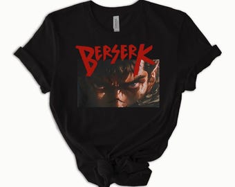 Berserk Shirt, Berserk Guts Warrior Vintage Retro Anime T-Shirt, 90s Manga Shirt, Unisex manga anime Tee, Otaku Gift Gatsu Berserk T-Shirt