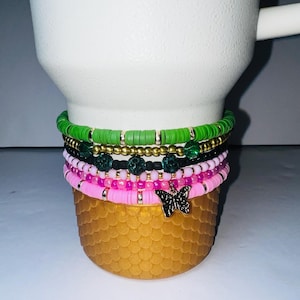 Witch Glinda Elphaba Stanley Tumbler Boot Topper - Cup Friendship Bracelet Stack - Cup Accessories