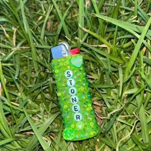 Custom Stoned/Weed Bling Lighter Bedazzled by Hand
