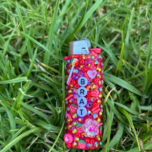 Hand-Bedazzled Barbie Bling Lighter: Rhinestone Gem Art