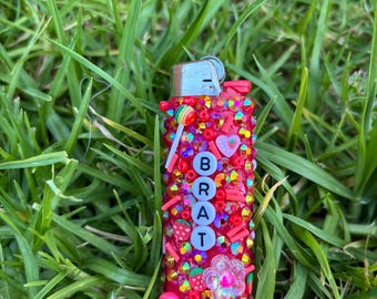 Hand-Bedazzled Barbie Bling Lighter: Rhinestone Gem Art