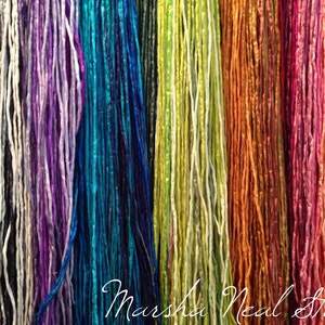 Hand Dyed Silk Ribbon Silk Cord DIY Craft Jewelry Supplies Craft Supplies 2mm Round Silk Cord Strand You Pick the Colors image 1