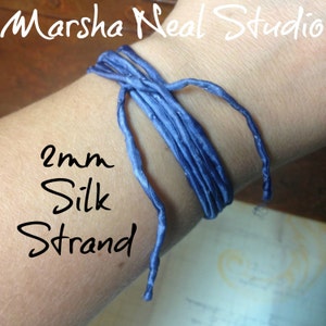 Hand Painted Silk Cord Hand Dyed Silk Silk Ribbon Jewelry Supplies Craft Supplies 10 Silks 2mm Silk Cord Item No.566 image 3