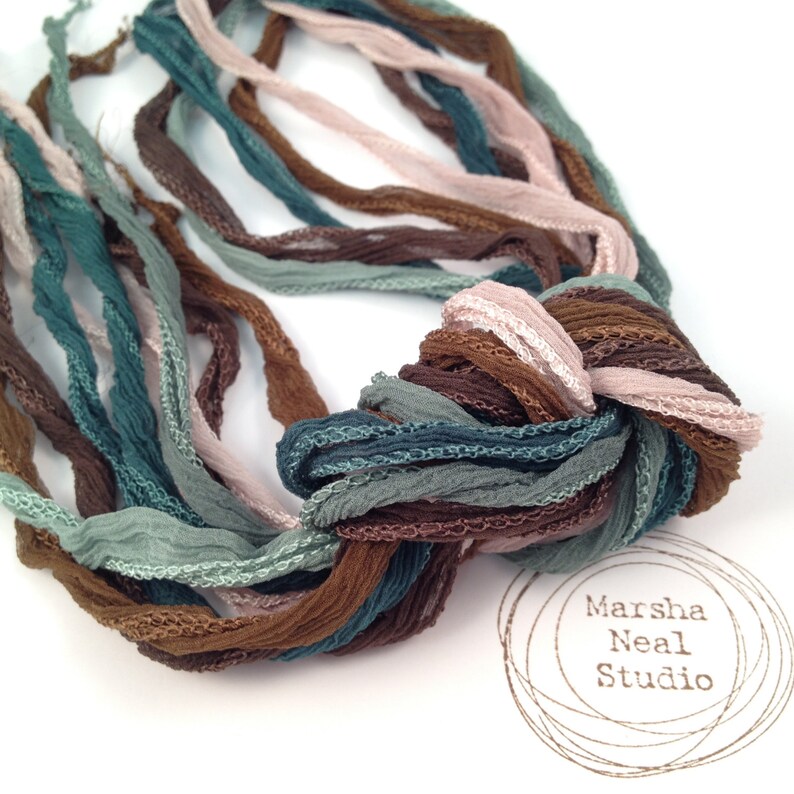 Hand Painted Silk Ribbon Silky Ribbon Fairy Ribbon Etsy