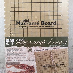 Foam Mini Macrame Board: Friendship Bracelet Knotting and Braiding. Marsha Neal Studio