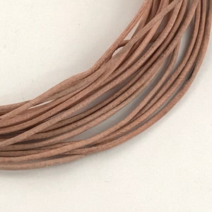 1mm round leather cord 5 yards 1mm natural leather 1mm brown leather 1mm black leather 180 inches Jewelry Supplies Stringing image 6
