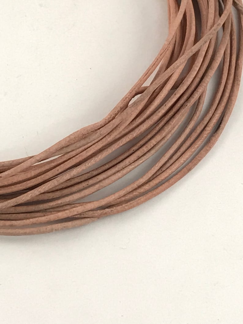 1mm round leather cord 5 yards 1mm natural leather 1mm brown leather 1mm black leather 180 inches Jewelry Supplies Stringing image 6