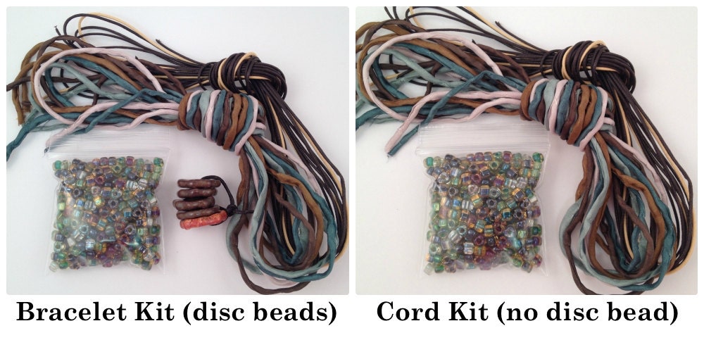 DIY Silk Wrap Bracelet Supplies or Silk Cord Kit DIY Jewelry Kit You Make  Five Adult Friendship Bracelets in Vintage Rose Marsha Neal Studio 