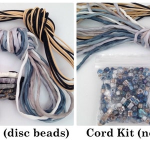 DIY Silk Wrap Bracelet or Silk Cord Kit DIY Craft Kit DIY Bracelet You Make Five Adult Friendship Bracelets in Winter Wonderland Palette image 3