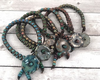DIY Adult Friendship Bracelet Kit. Zig Zag design. Marsha Neal Studio