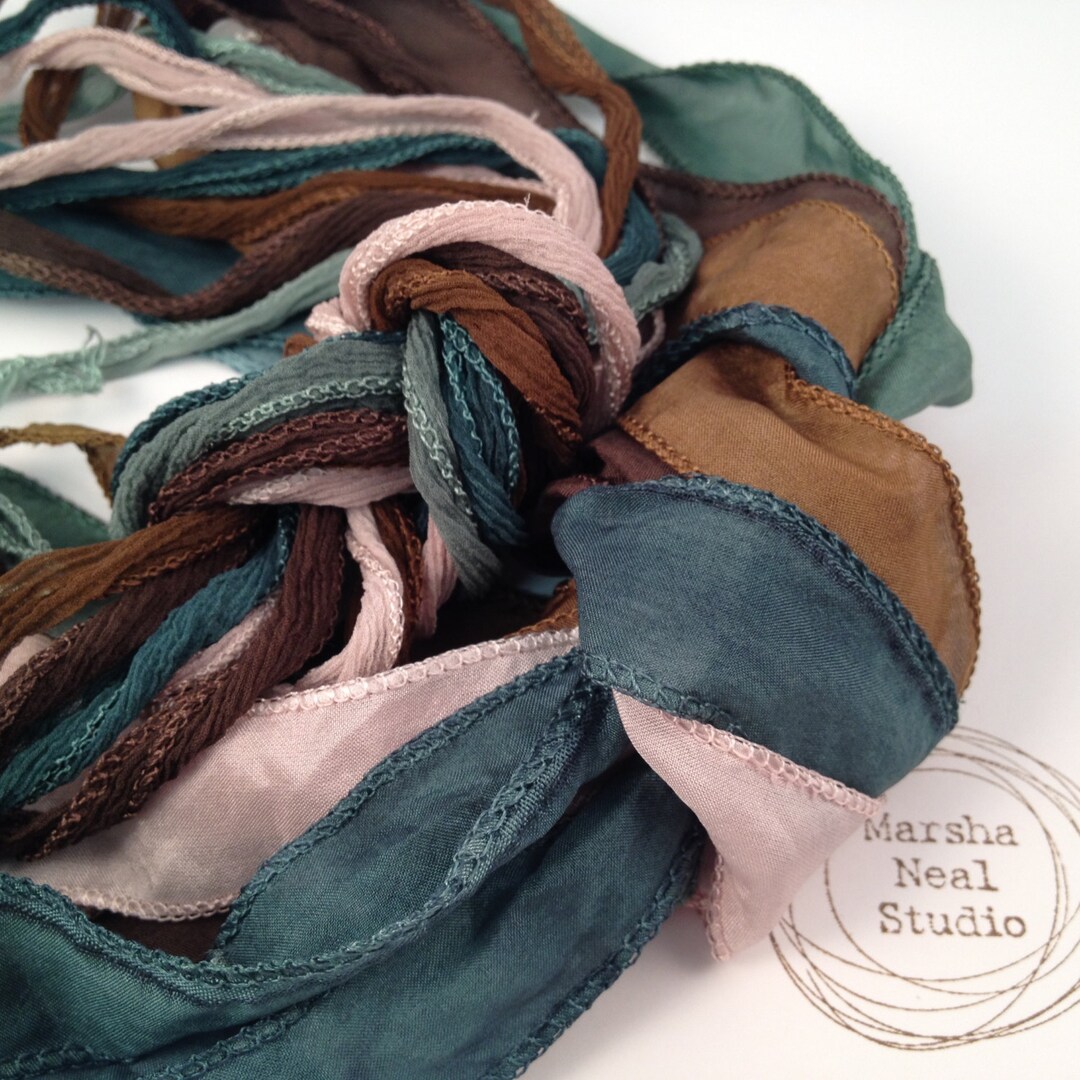 Hand Painted Silk Ribbon Silky Ribbon Fairy Ribbon Jewelry Supplies