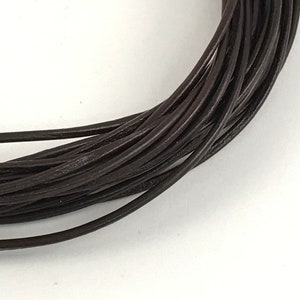 1mm round leather cord 5 yards 1mm natural leather 1mm brown leather 1mm black leather 180 inches Jewelry Supplies Stringing image 4