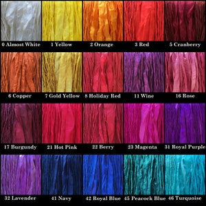 Hand Dyed Silk Ribbon Silk Cord DIY Craft Jewelry Supplies Craft Supplies 2mm Round Silk Cord Strand You Pick the Colors image 3