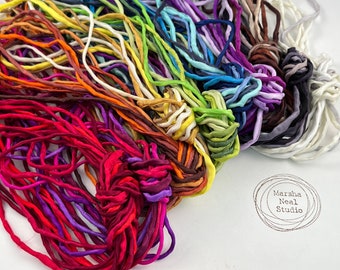 Cordoncini di seta dipinti a mano: fasci di nastri di seta da 2 mm - Forniture per gioielli