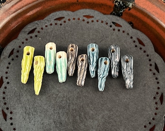 Handmade Ceramic Bead Earring Sized Pair by Marsha Neal Studio