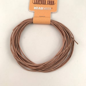 1mm round leather cord 5 yards 1mm natural leather 1mm brown leather 1mm black leather 180 inches Jewelry Supplies Stringing image 5