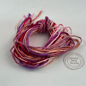 Hand Painted Silk Cord Hand Dyed Silk Silk Ribbon Jewelry Supplies Craft Supplies 10 Silks 2mm Silk Cord Item No.577 image 2