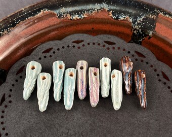 Handmade Ceramic Bead Earring Sized Pair by Marsha Neal Studio