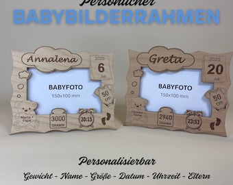 Anpassningsbara babyfotoramar