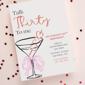 Talk Thirty to Me Birthday Invitation: Editable 30th Birthday (Digital Download)