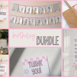 Little Miss Threenager Birthday Party Bundle: Editable Canva Templates (Digital Download), t34p