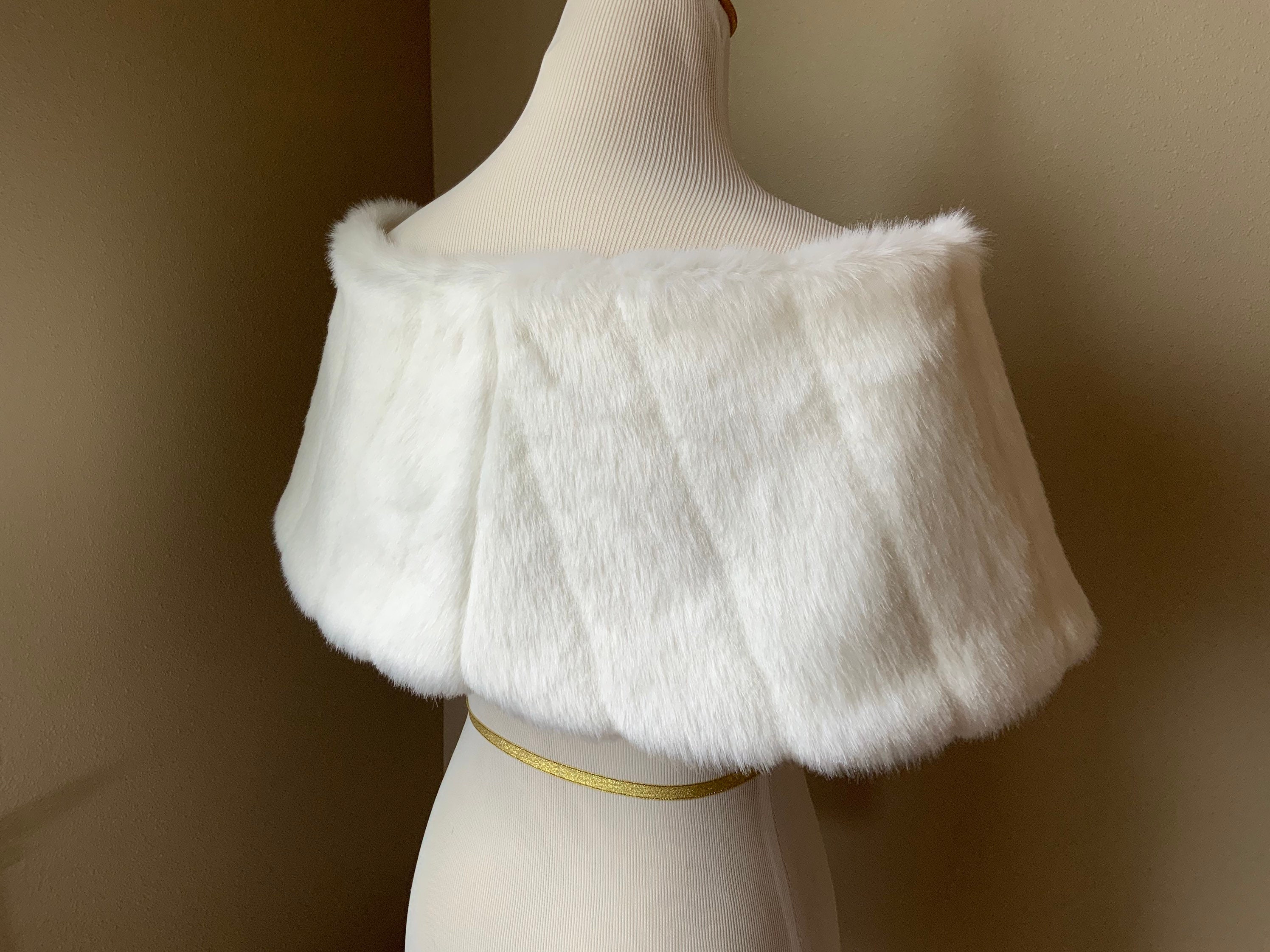 Creamy White Mink Wedding Stole Mink Faux Fur Wrap Off White | Etsy