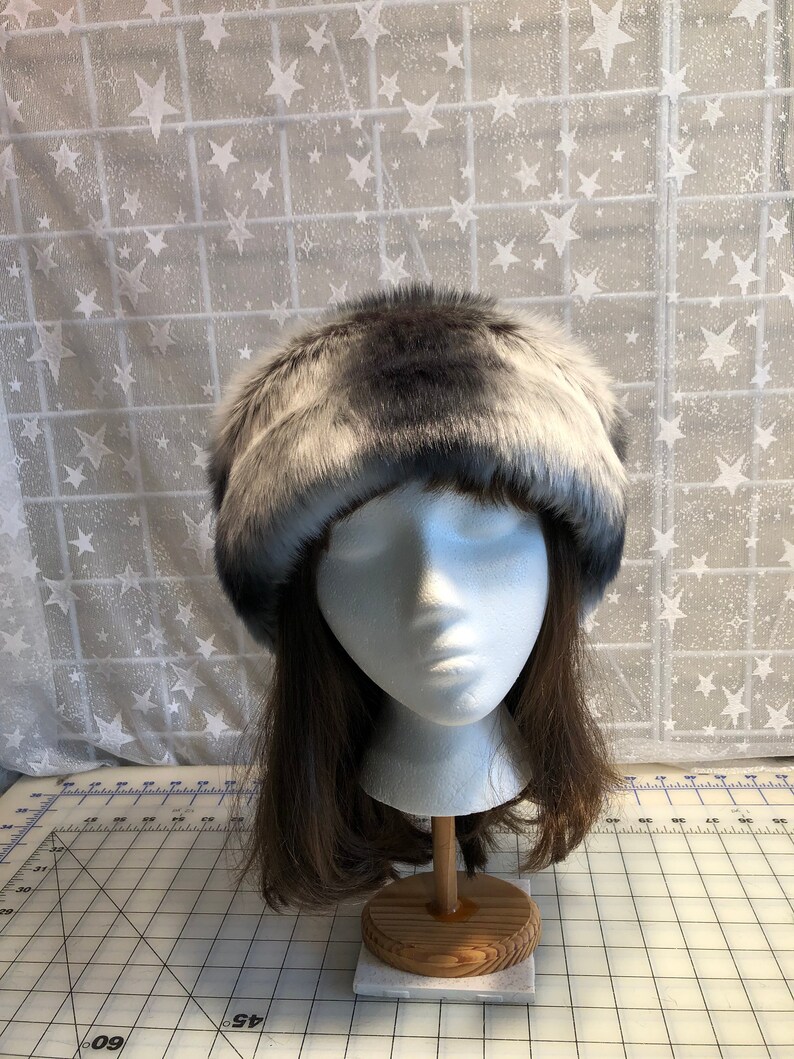 Gray Chinchilla Fur Hat Women's Winter Hat Fur Pillbox Etsy