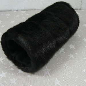 Child&#39;s Black Mink Faux Fur Hand MUFF, Girl&#39;s Hand Muff, Faux Fur Muff,  Handmuff, Black Fur Muff