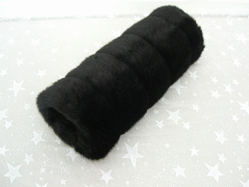 Manicotti Scaldamani In Finta Pelliccia - Morbidi E Caldi Per Donne - Nero Elegante - Foto 3