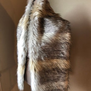 Faux Fur Wrap Arctic Wolf Stone Faux Fur Shawl Women's - Etsy