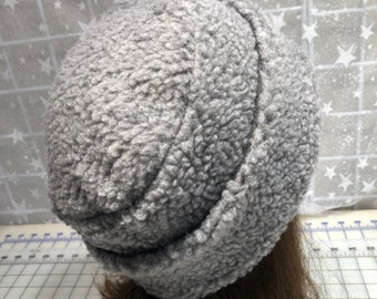 Adult Charcoal Berber PILLBOX Hat, Berber hat, Women&#39;s Winter Hat, Men&#39;s winter Hat